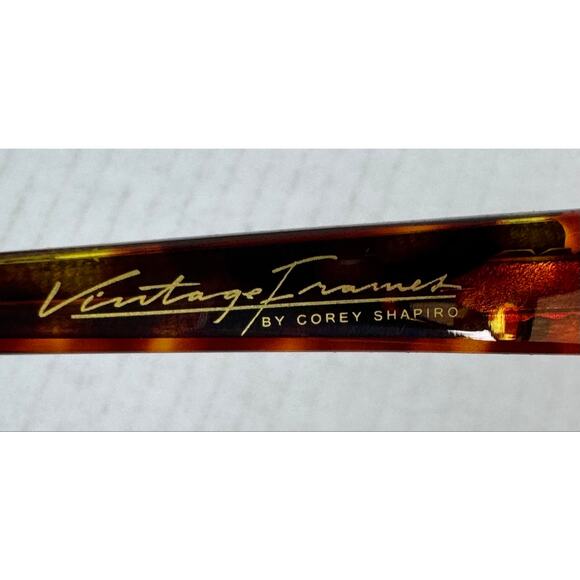 Vintage Frames By Corey Shapiro VF Tortoise Sunglasses Gold Bar Case NWT main image 5